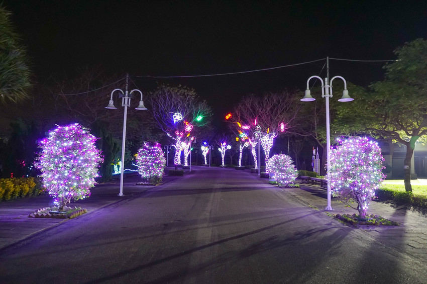 2018花在彰化溪州公園玩全攻略(彰化燈會)：一次玩透123公頃大公園,白天到晚上都好玩：漸層花海.鬱金香鋼琴.繽紛浪漫馬車,發光玫瑰,愛心倒影,超美油紙傘,2/7兩小時試燈千萬別錯過。