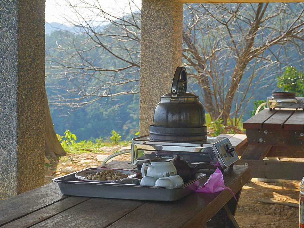 宜蘭景點：玉蘭茶園～超美至高點，超美觀景亭俯瞰山脈宛如仙境，一起踏入小迷宮的茶樹路徑吧！超放鬆的賞茶景點，必吃現炒山菜～