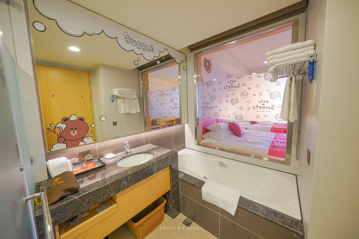 台中麗寶樂園住宿》台中麗寶福容大飯店，最新LINE FRIENDS主題房輕鬆暢玩水陸雙樂園