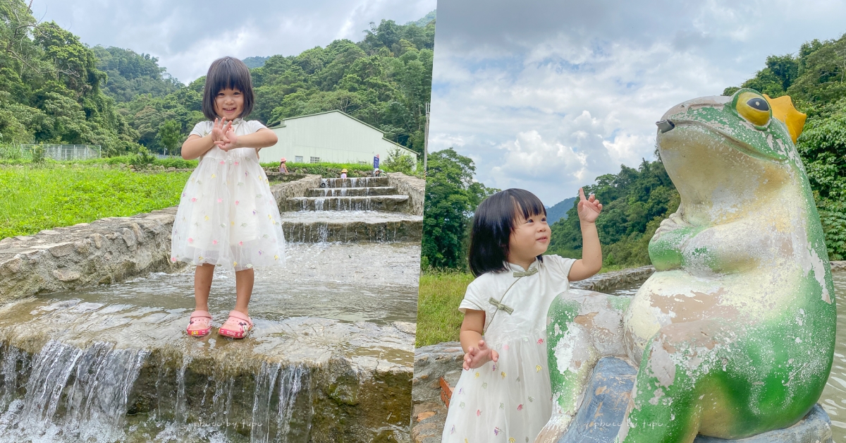 南投埔里【能高親水公園】超沁涼的8字型戲水池，孩子最愛的玩水玩石頭一次滿足