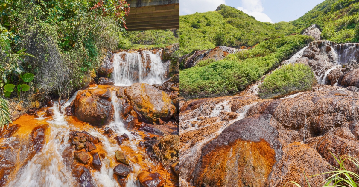 網站近期文章：九份金瓜石景點》黃金瀑布，公車下車即抵達，四階黃金瀑布超級美