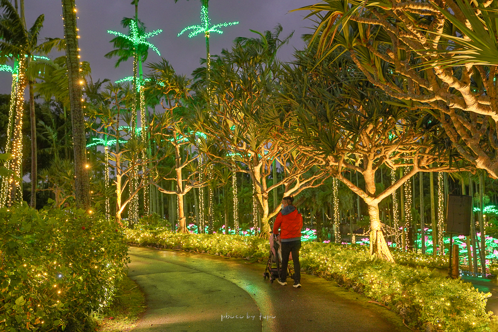 沖繩點燈活動》東南植物樂園光之散步道，超爆可愛神奇寶貝、城堡燈區必拍亮點
