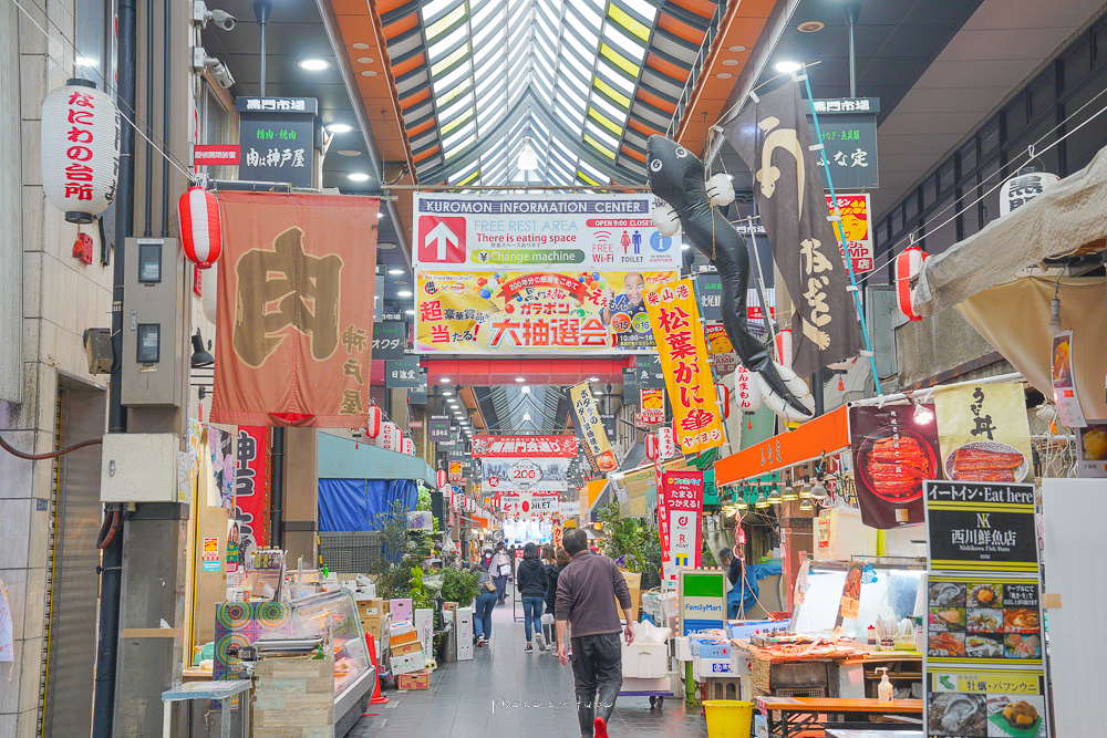 大阪美食景點》網稱天下廚房的黑門市場吃早午餐、2022黑門市場必吃攻略、海膽、海鮮飯