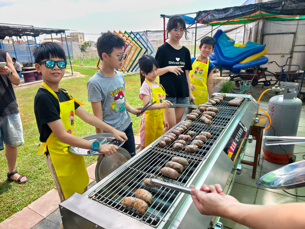 彰化玩水烤肉景點》樂採果溫室農場開園囉!超好玩的農場樂園,最新小小農夫DIY.划船玩水.炸物拼盤.玩到不想回家！