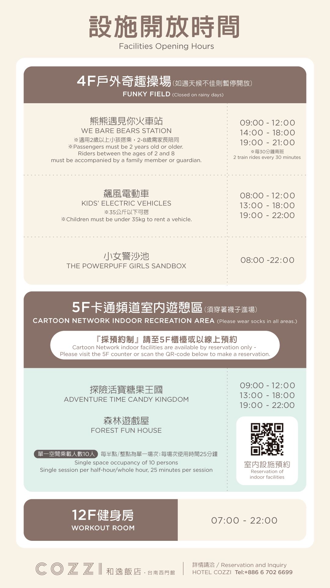 台南親子飯店推薦｜和逸飯店台南西門館，全台唯一卡通主題飯店，玩沙玩水、小火車、電動車、室內遊戲區一次滿足