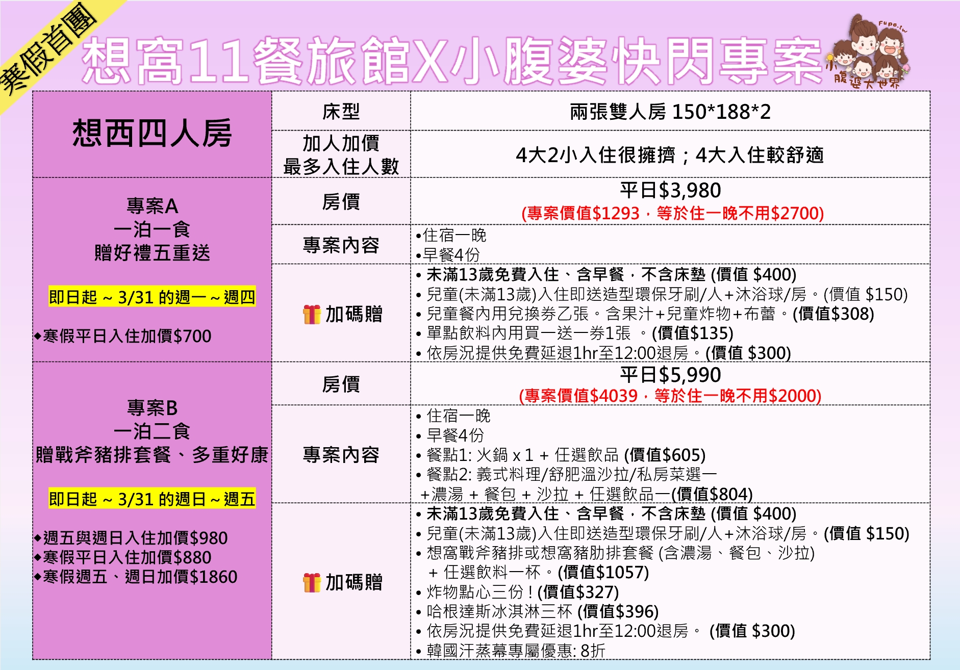2026台中親子飯店｜想窩11餐旅館住宿推薦，800坪超大室內遊戲區，免費送兩位兒童入住！一泊二食再加碼贈戰斧豬排豪華晚餐