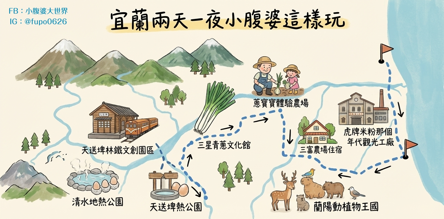 2026 螢火蟲季必住！宜蘭三富休閒農場・紫森林旅宿｜一年效期住宿券，親子餵魚玩水採柚子全攻略