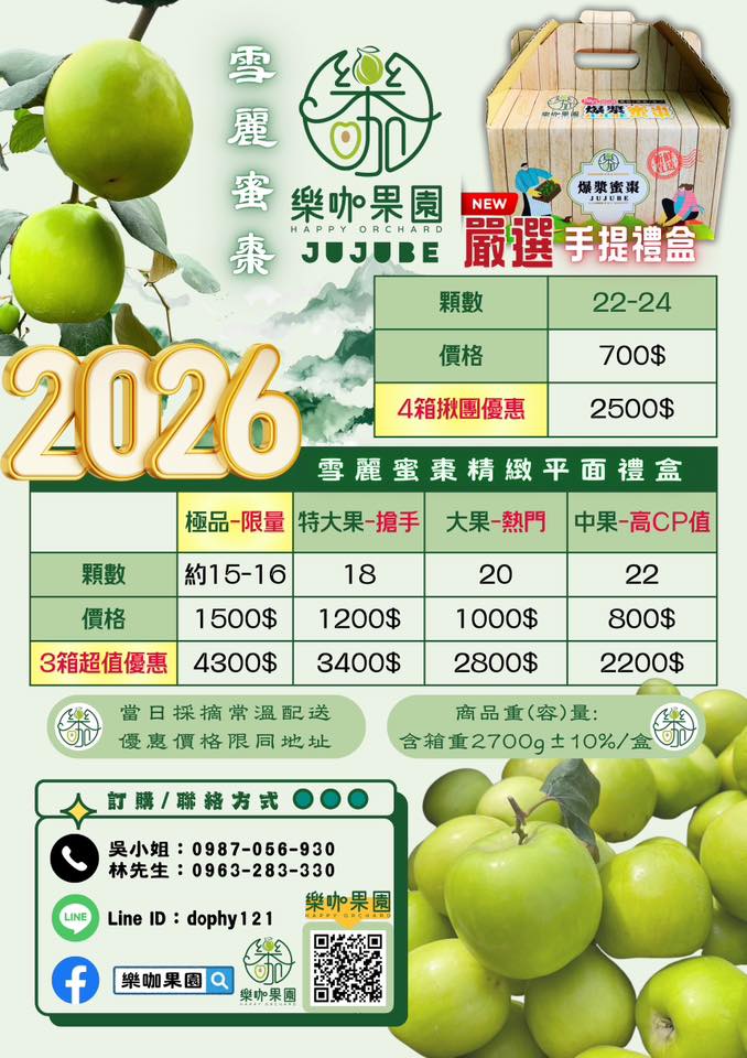 高雄燕巢雪麗蜜棗開箱|樂咖果園「蜜棗版LV」:脆甜多汁、酸甜平衡,送禮自吃都很可以 高雄燕巢雪麗蜜棗開箱|樂咖果園「蜜棗版LV」:脆甜多汁、酸甜平衡,送禮自吃都很可以