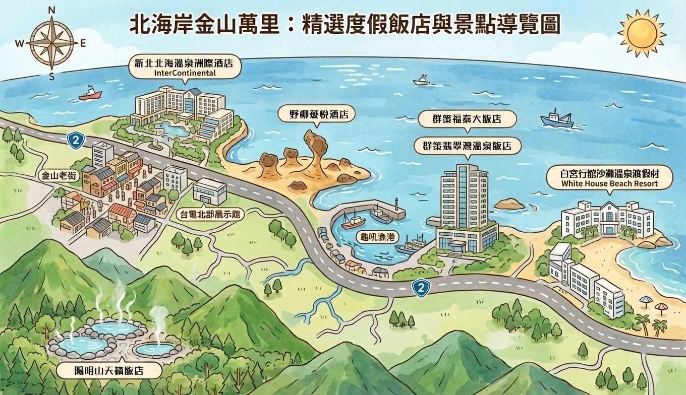 2026 北海岸二天一夜親子行程｜雨天備案超穩：溫泉＋室內景點＋老街美食照表走