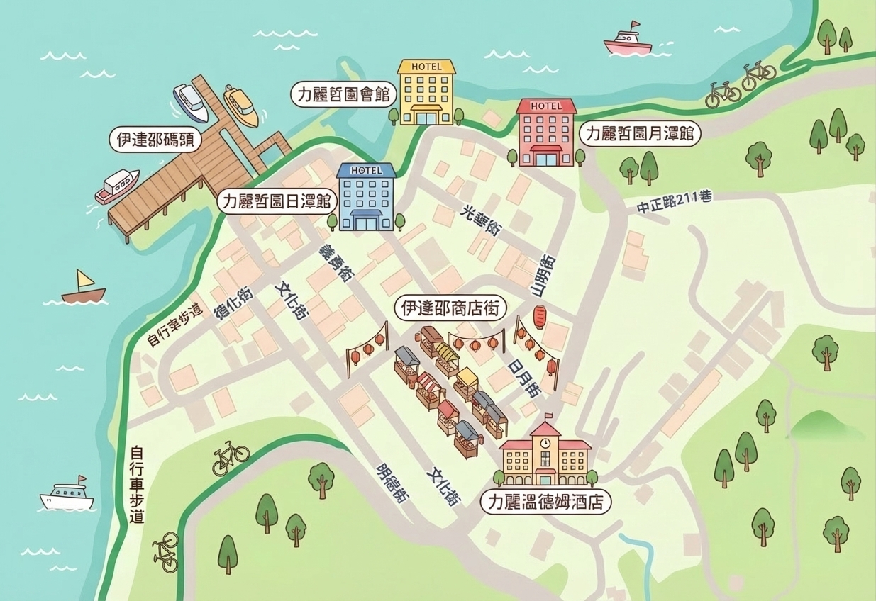 日月潭住宿推薦｜力麗哲園飯店月潭館＋日潭館比較｜高CP值親子飯店、全包式包九族門票樂園門票真的香！