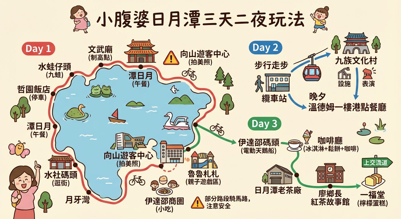 日月潭住宿推薦｜力麗哲園飯店月潭館＋日潭館比較｜高CP值親子飯店、全包式包九族門票樂園門票真的香！