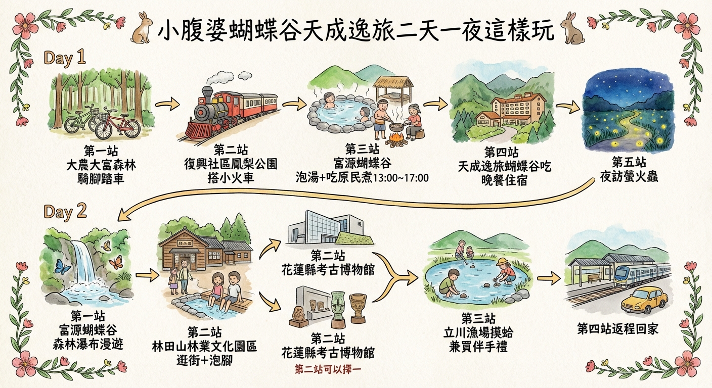 花蓮瑞穗住宿推薦｜天成逸旅蝴蝶谷，森林溫泉Villa一泊二食，螢火蟲季必住＋煮蛋煮玉米＋宵夜免費吃