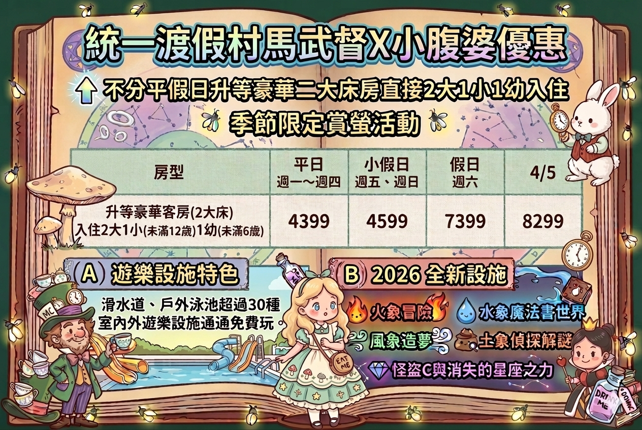 2026【新竹親子飯店團購】統一渡假村馬武督渡假會議中心|賞螢漫遊優惠快閃,4.5公頃森林樂園飯店全玩樂攻略 2026【新竹親子飯店團購】統一渡假村馬武督渡假會議中心|賞螢漫遊優惠快閃,4.5公頃森林樂園飯店全玩樂攻略