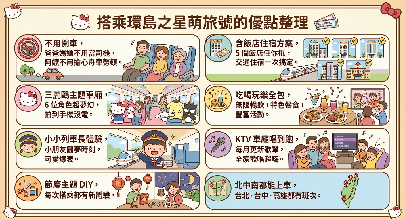 環島之星 三麗鷗萌旅號開箱|帶阿嬤體驗移動的觀光列車.小小列車長體驗+親子飯店住宿優惠一次看 環島之星 三麗鷗萌旅號開箱|帶阿嬤體驗移動的觀光列車.小小列車長體驗+親子飯店住宿優惠一次看