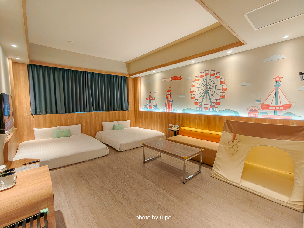 嘉義住宿推薦2026｜嘉義里亞行旅Liyaou Hotel，房間就是遊戲區．玩具租借回房．近嘉義火車站｜小腹婆團購優惠