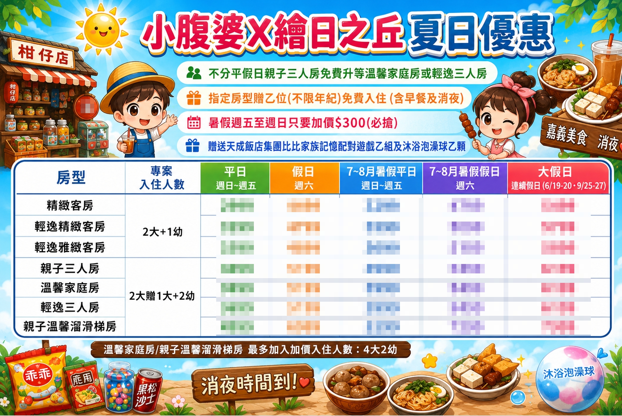 2026嘉義飯店團購夏日優惠｜天成文旅-繪日之丘，怕你餓飯店迎賓茶聚點心、復古柑仔店、消夜吃飽飽