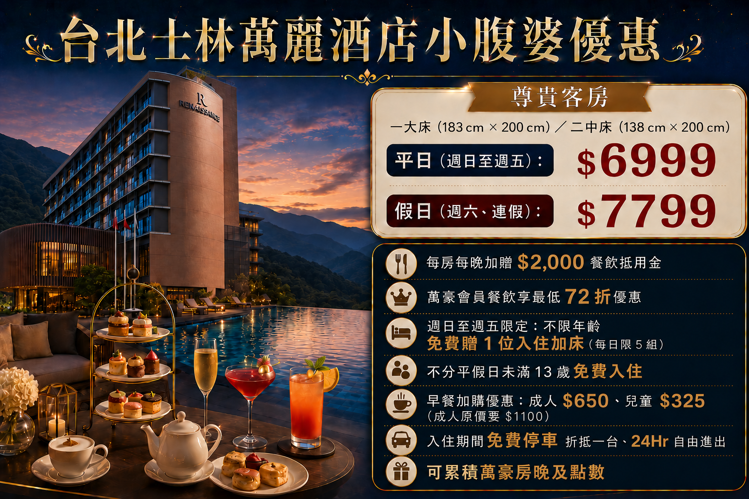 台北士林萬麗酒店住宿心得｜森林系山景無邊際泳池、房型早餐與優缺點，附近景點一次看