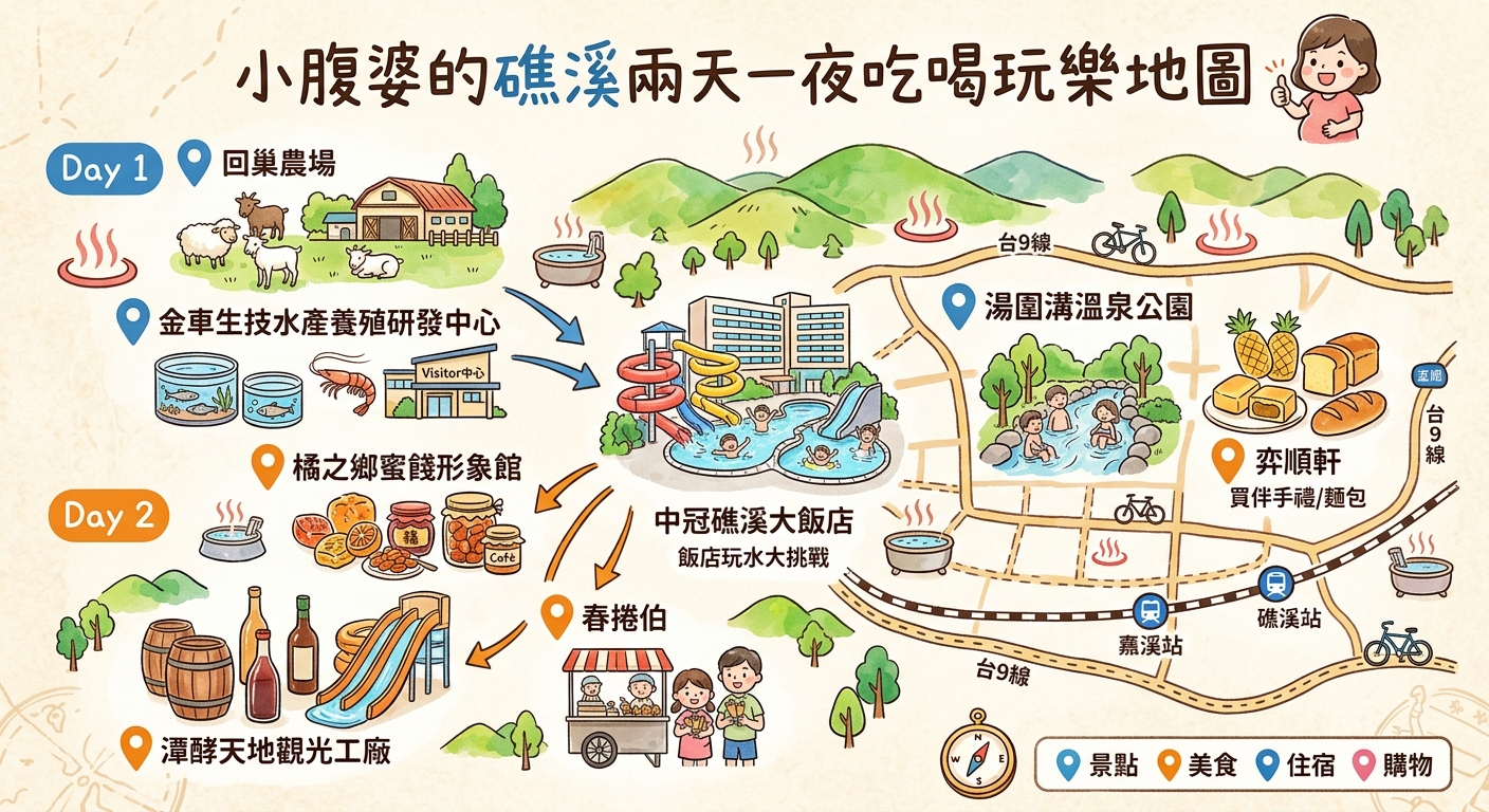 礁溪中冠礁溪大飯店｜礁溪超狂玩水飯店，飯店就有全宜蘭最強星河傳說水世界、五層樓 360 度滑水道，走路直達湯圍溝公園