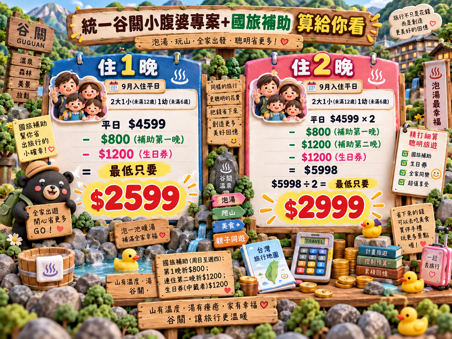 2026谷關住宿推薦｜統一渡假村谷關溫泉養生會館，親子設施、溫泉泡湯一次玩，溫泉季必住4xxx快閃專案
